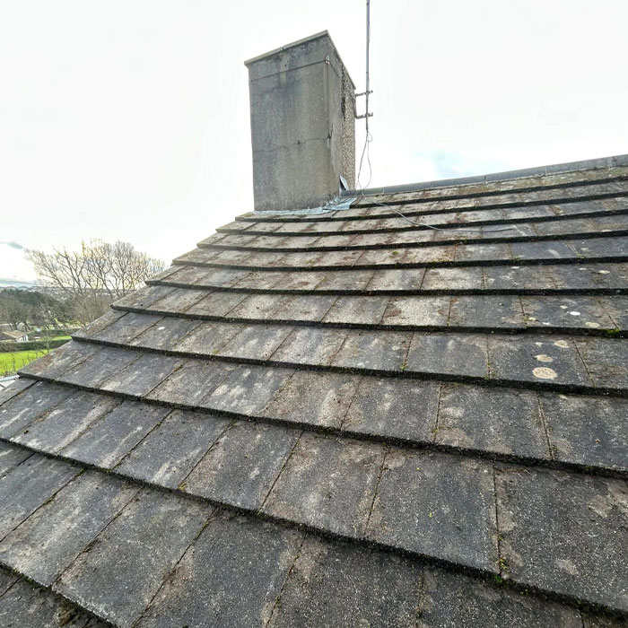 Pressure Washing Andy roof after clean
